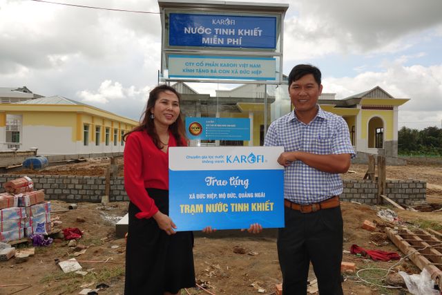 Công ty CP Karofi Việt Nam hỗ trợ nước sạch tại Đức Hiệp Quảng Ngãi