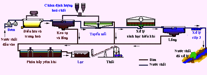 Quy trình xử lý nước thải cho nhà máy 1